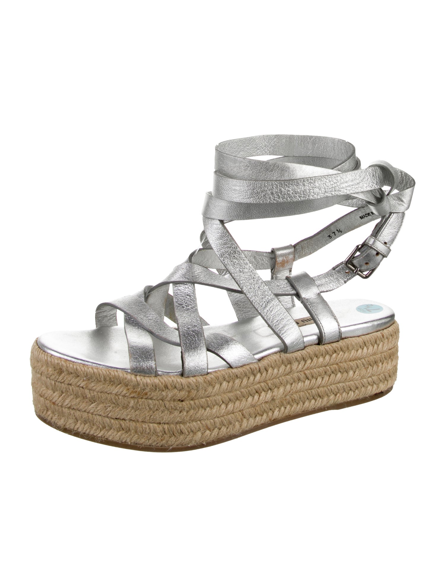 Miu Miu Leather Espadrilles