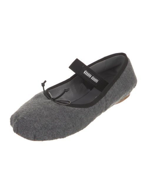 Miu Miu Wool Mary Jane Flats