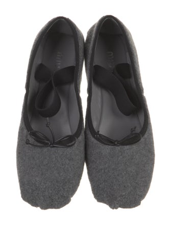 Miu Miu Wool Mary Jane Flats