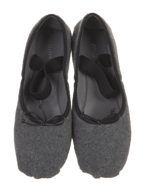 Miu Miu Wool Mary Jane Flats