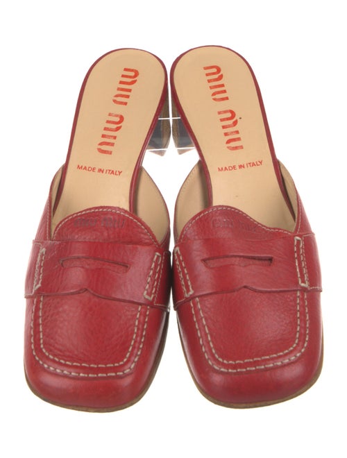 Miu Miu Late 1990's - Early 2000's Leather Mules