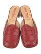 Miu Miu Late 1990's - Early 2000's Leather Mules