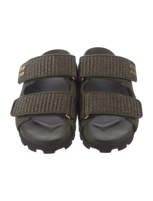 Miu Miu Raffia Slides