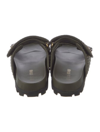 Miu Miu Raffia Slides