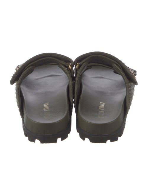 Miu Miu Raffia Slides