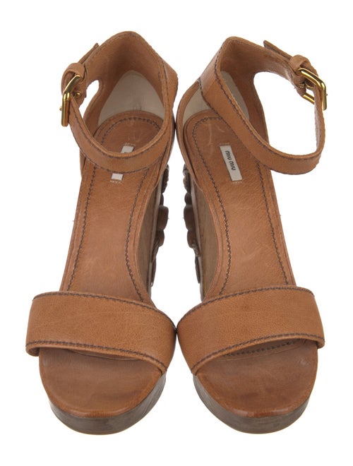 Miu Miu Leather Sandals