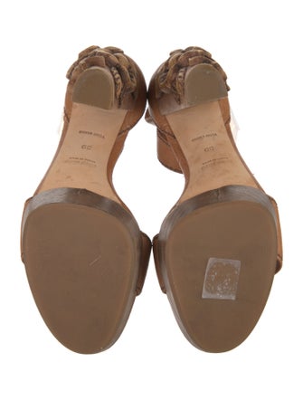 Miu Miu Leather Sandals