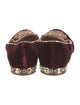 Miu Miu Velvet Crystal Embellishments Loafers