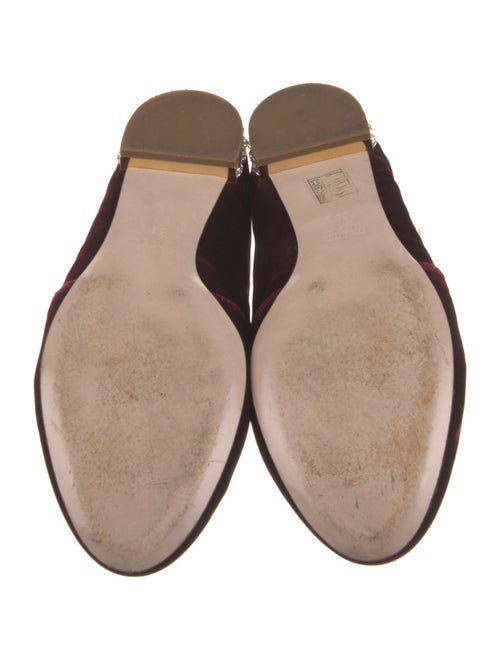 Miu Miu Velvet Crystal Embellishments Loafers