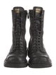 Miu Miu Leather Combat Boots