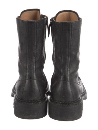 Miu Miu Leather Combat Boots