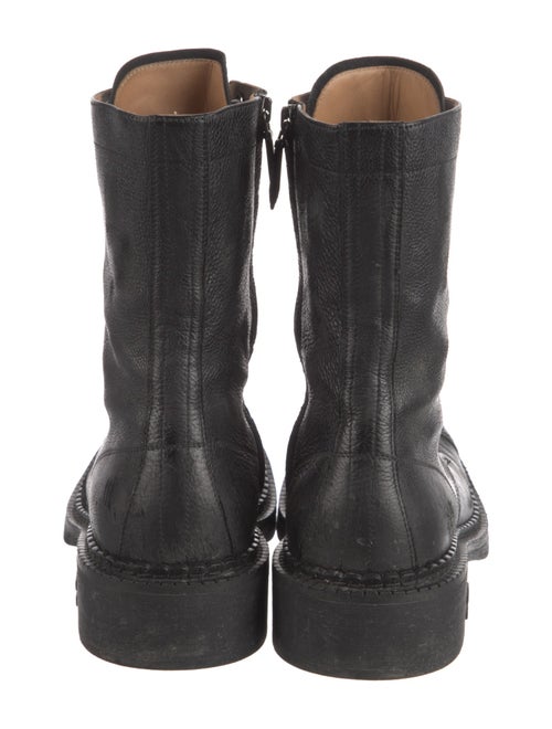 Miu Miu Leather Combat Boots