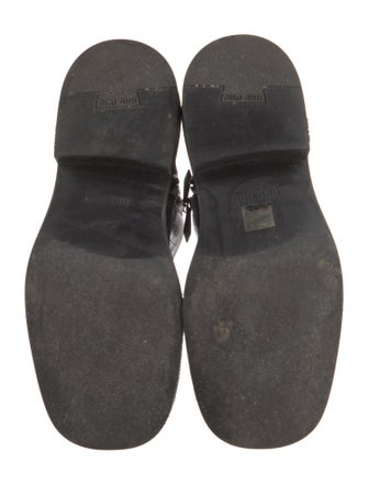 Miu Miu Leather Combat Boots