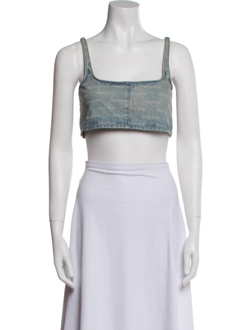 Miu Miu 2023 Square Neckline Crop Top