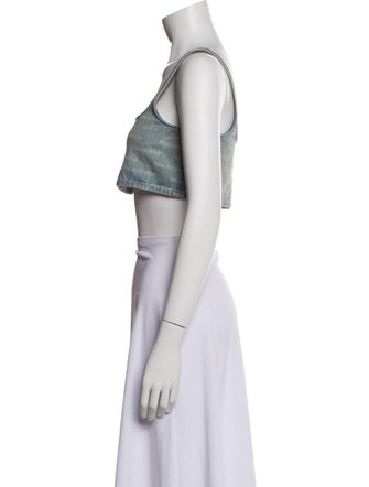 Miu Miu 2023 Square Neckline Crop Top