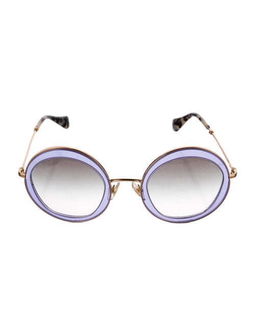 Miu Miu Round Gradient Sunglasses