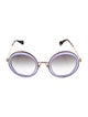 Miu Miu Round Gradient Sunglasses