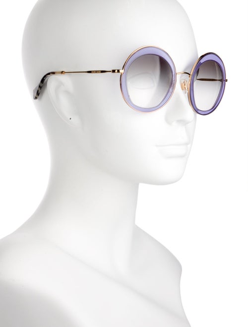 Miu Miu Round Gradient Sunglasses