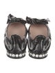 Miu Miu Patent Leather Bow Accents Ballet Flats