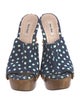 Miu Miu Canvas Polka Dot Print Slides