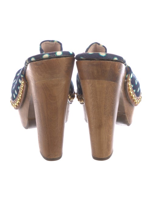 Miu Miu Canvas Polka Dot Print Slides