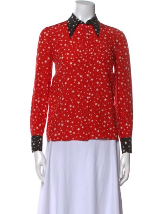 Miu Miu 2018 Silk Button-Up Top