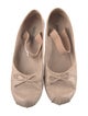 Miu Miu Leather Bow Accents Ballet Flats