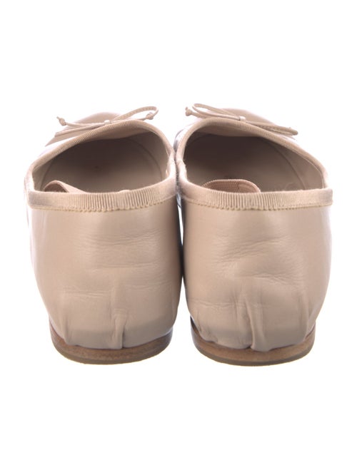 Miu Miu Leather Bow Accents Ballet Flats