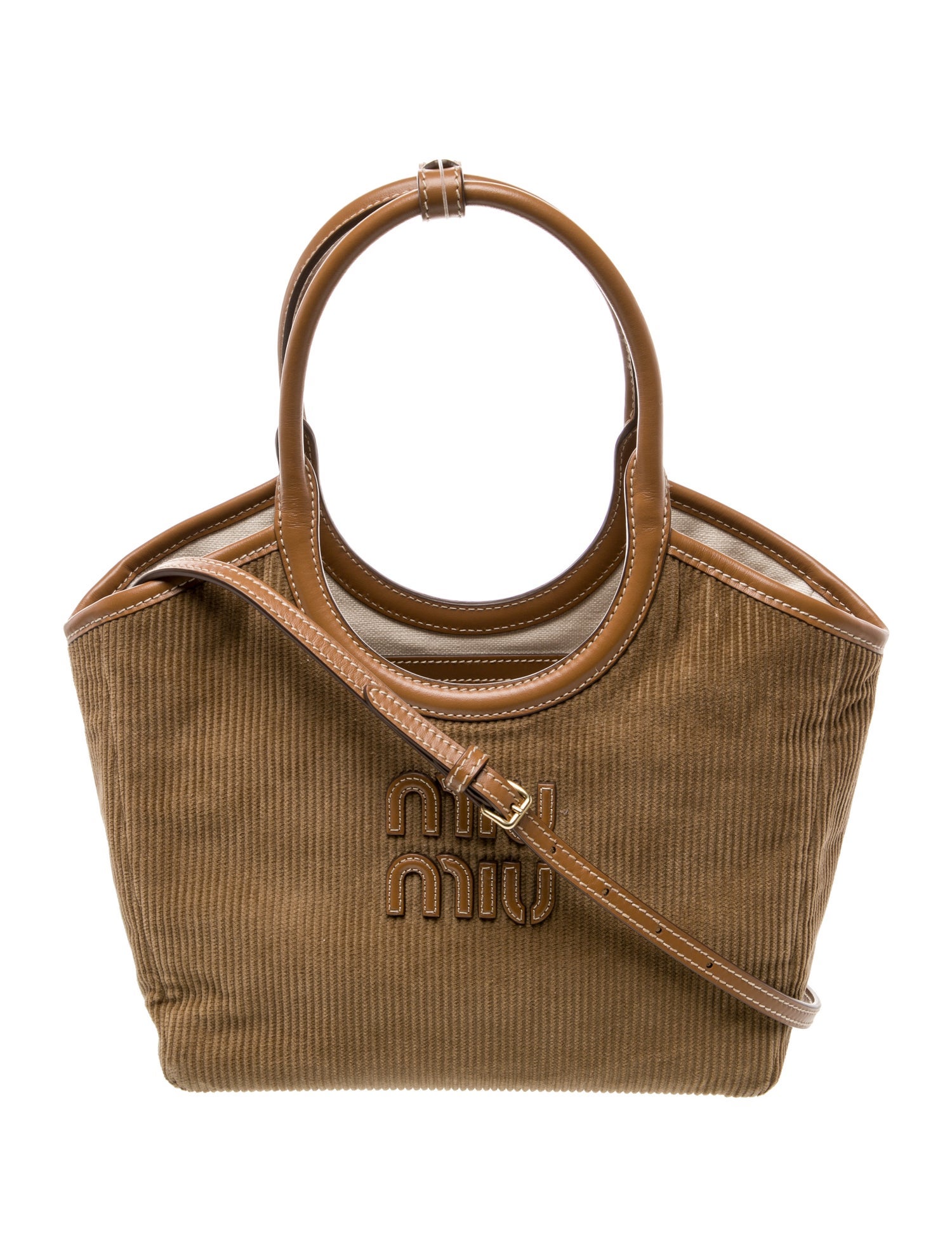 Miu Miu Corduroy Ivy Shopping Bag