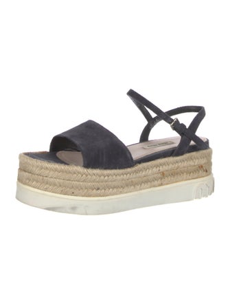 Miu Miu Suede Braided Accents Espadrilles