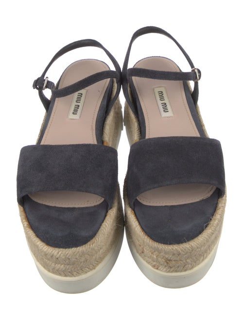 Miu Miu Suede Braided Accents Espadrilles