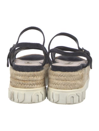 Miu Miu Suede Braided Accents Espadrilles