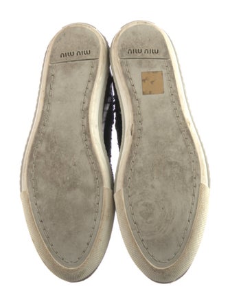 Miu Miu Denim Studded Accents Mules