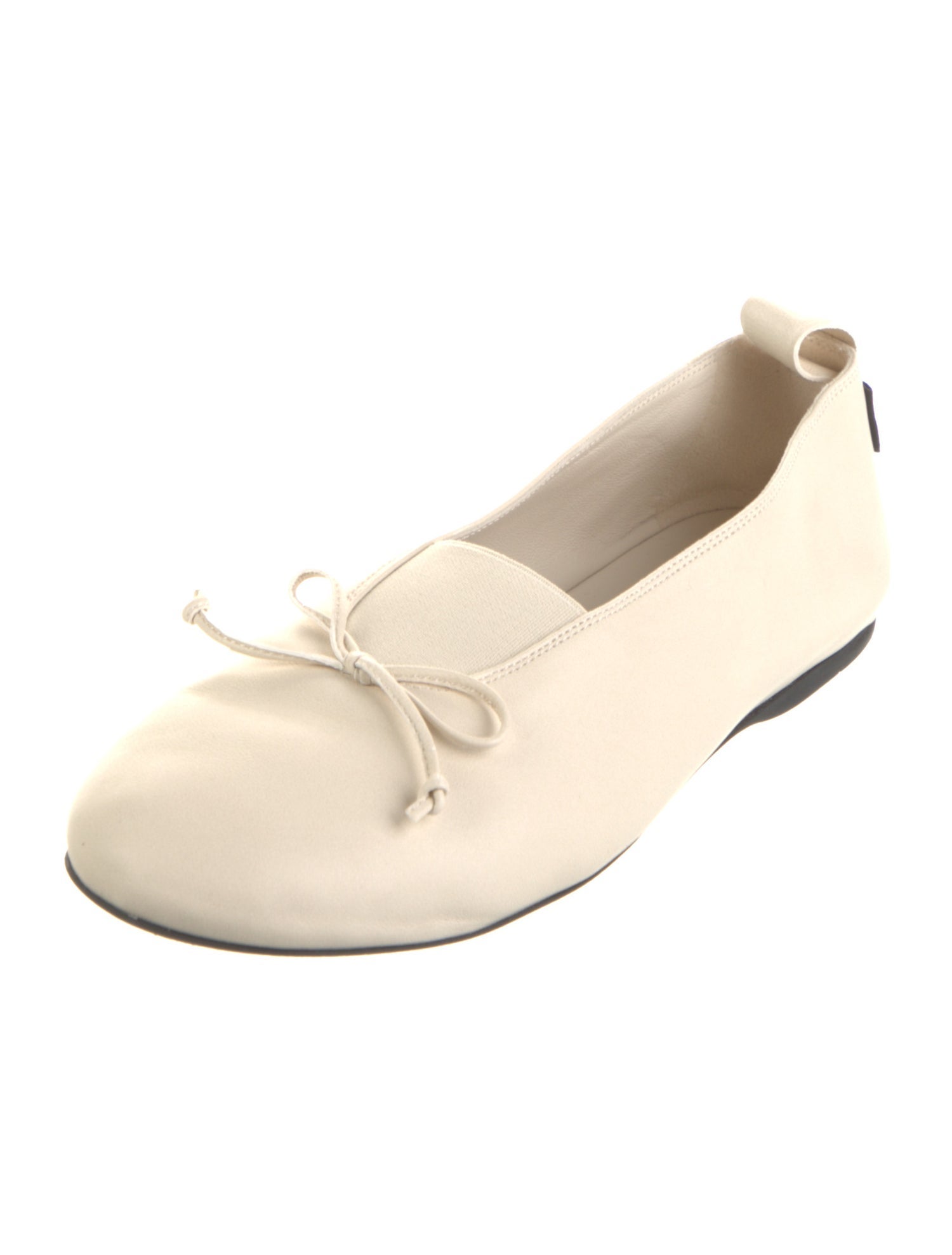 Miu Miu Leather Bow Accents Ballet Flats