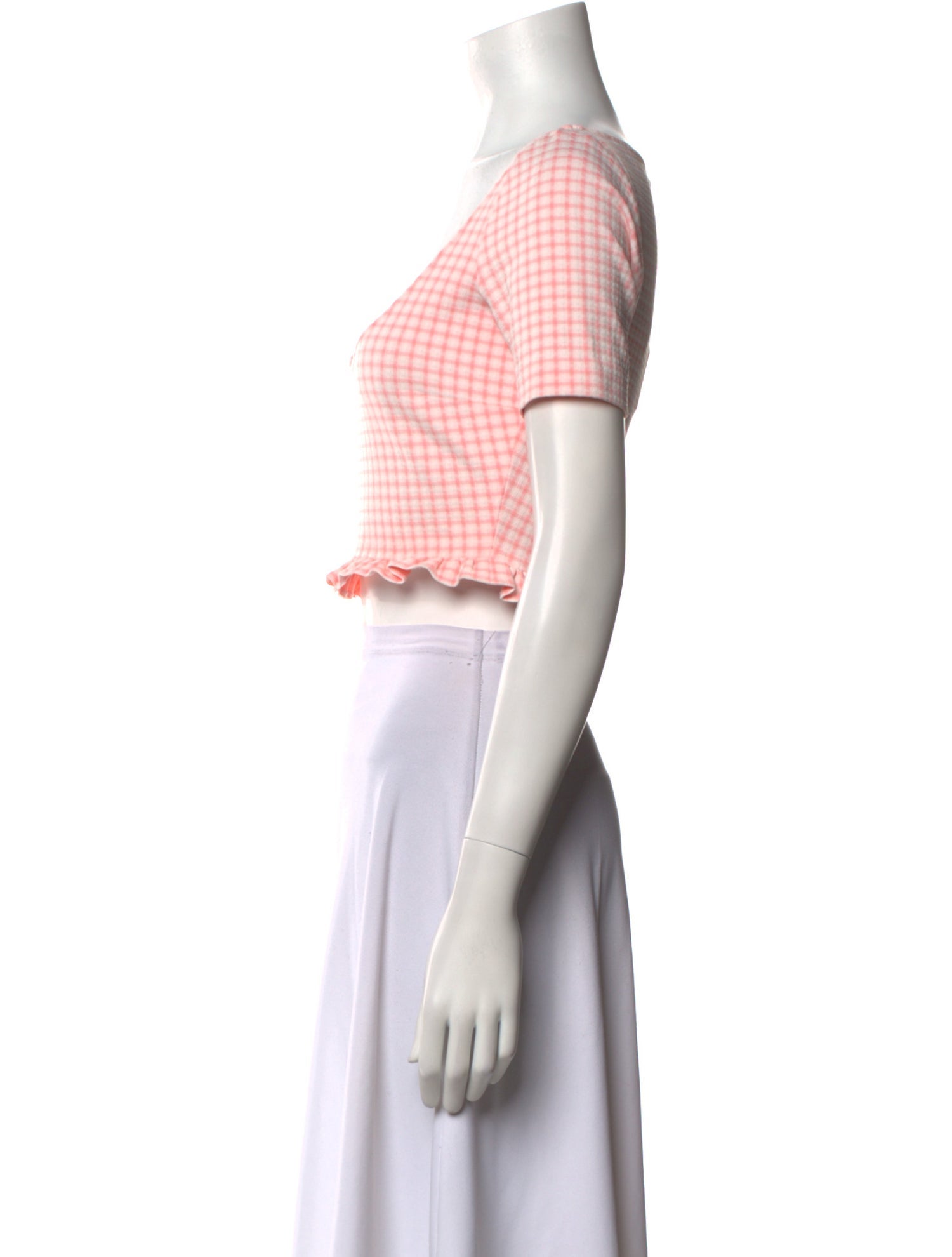 Miu Miu 2022 Plaid Print Crop Top w/ Tags