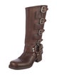 Miu Miu Leather Moto Boots
