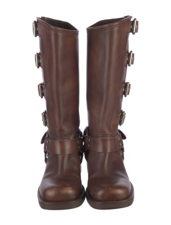 Miu Miu Leather Moto Boots