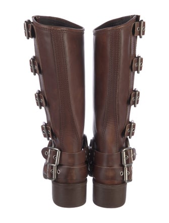 Miu Miu Leather Moto Boots
