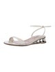 Miu Miu Patent Leather Crystal Embellishments Sandals