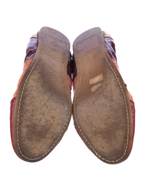 Miu Miu Patent Leather Colorblock Pattern Ballet Flats