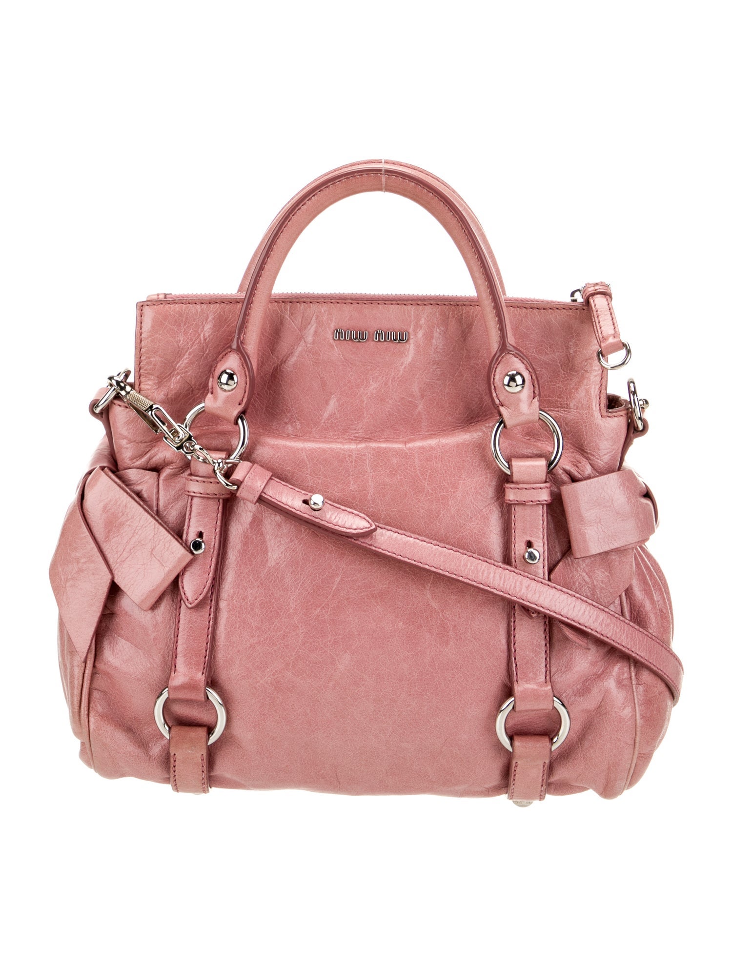 Miu Miu Leather Top Handle Bag