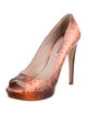 Miu Miu Leather Animal Print Pumps