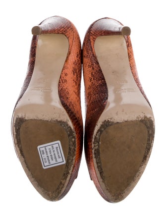 Miu Miu Leather Animal Print Pumps