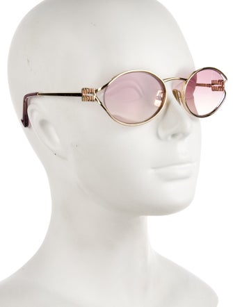 Miu Miu Round Gradient Sunglasses