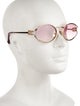 Miu Miu Round Gradient Sunglasses