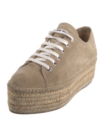 Miu Miu Suede Espadrille Sneakers