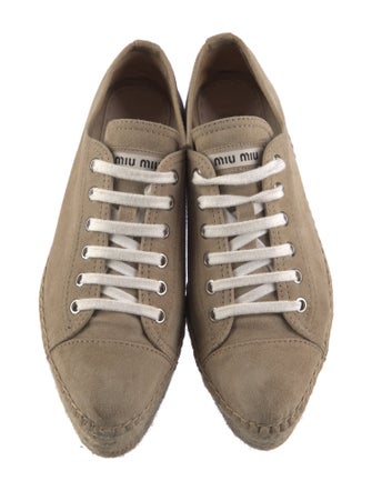 Miu Miu Suede Espadrille Sneakers