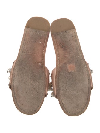 Miu Miu Satin Studded Accents Slides