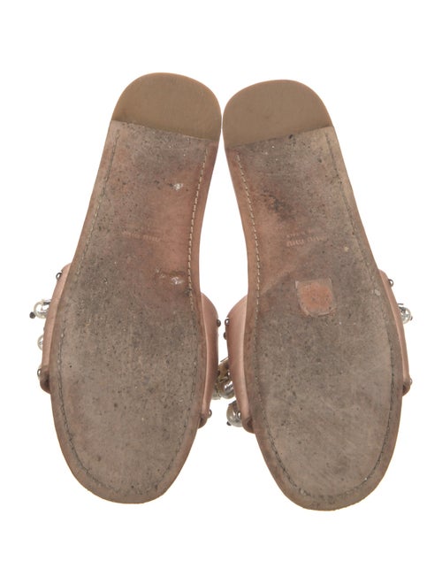Miu Miu Satin Studded Accents Slides