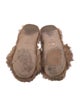 Miu Miu Faux Pearl Accents Fur Slides